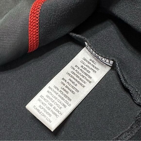 EMS orange gray 1/4 zip tech wick long sleeve pullover size women’s extra large - Picture 13 of 14